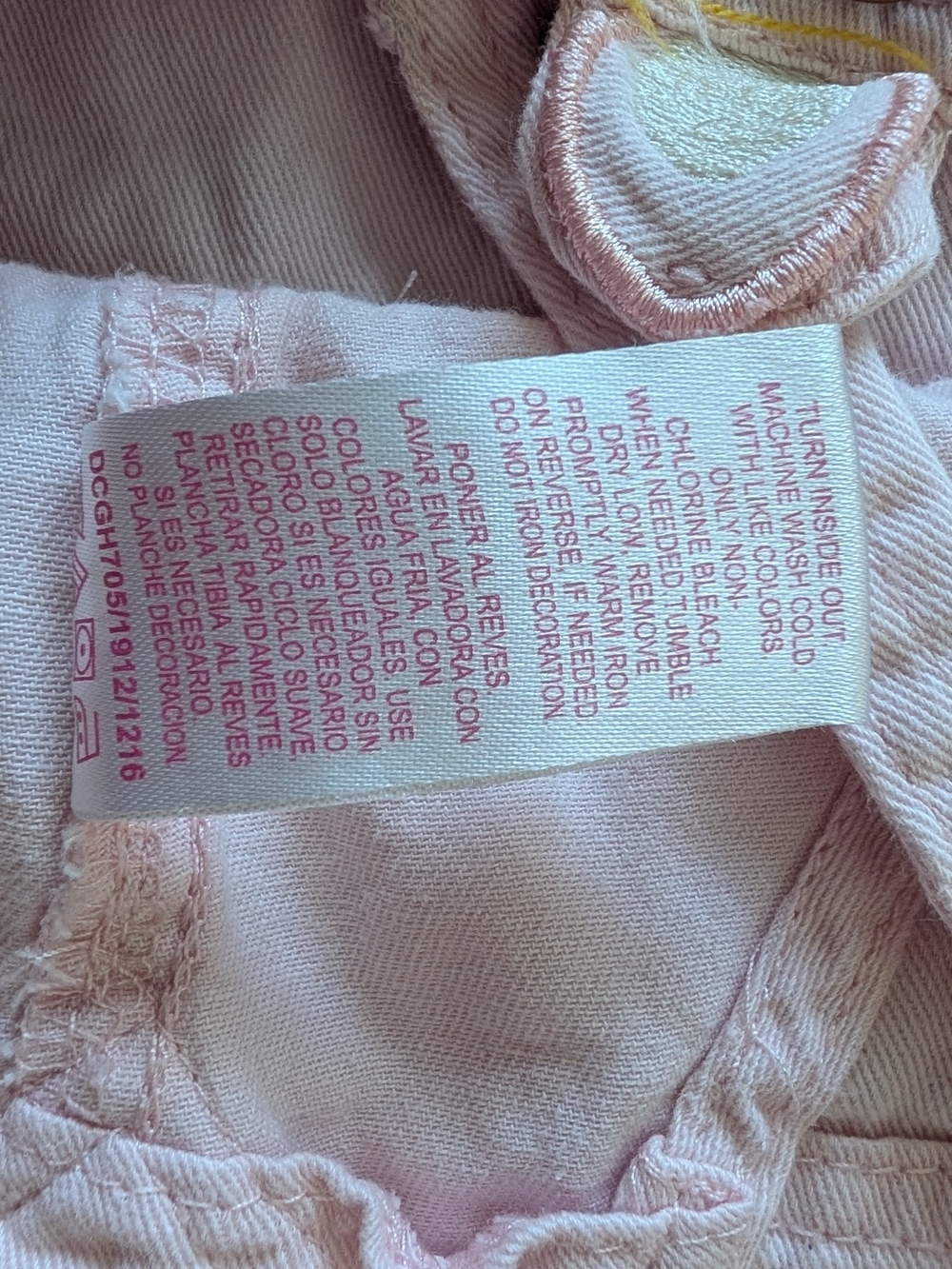 OshKosh B'gosh Pink Unicorn Short Overalls 2T - Picture 5 of 6